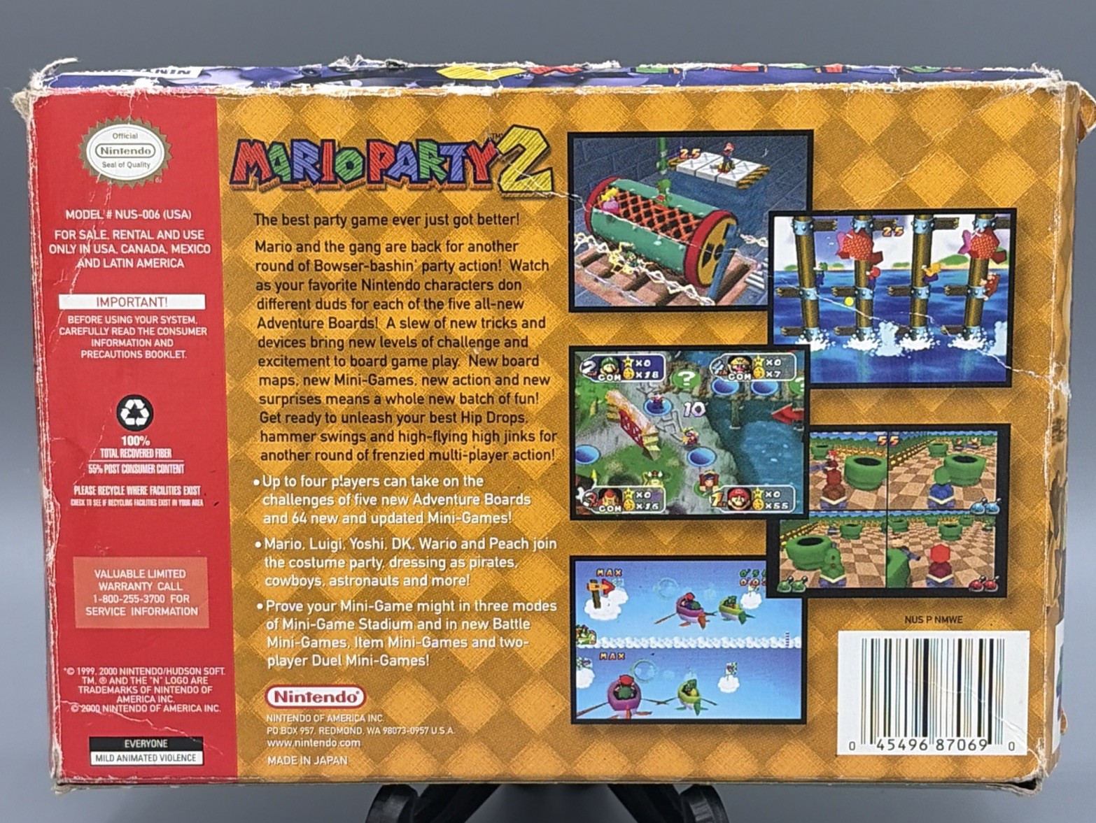 Mario Party 2 Nintendo 64 N64 Complete In Box W/ Manual Tested✅ CIB Free Ship