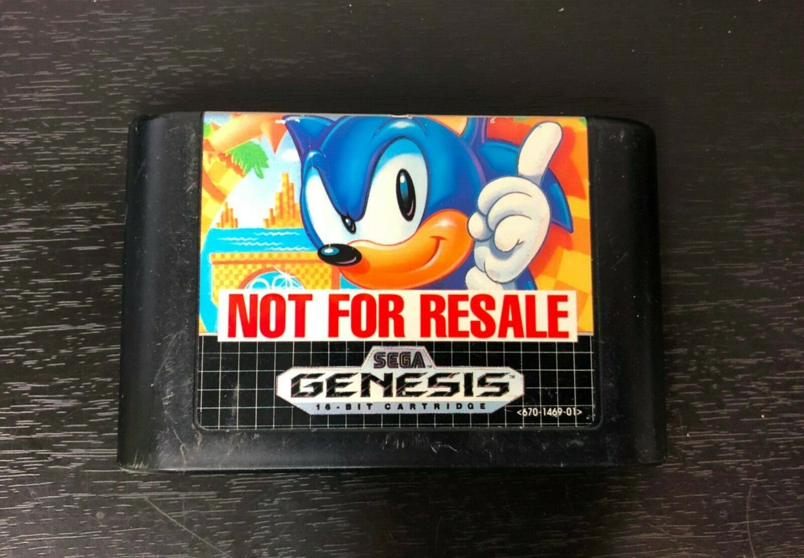 Sega Genesis Sonic the Hedgehog 1 16-Bit 1991 Not For Resale Cartridge