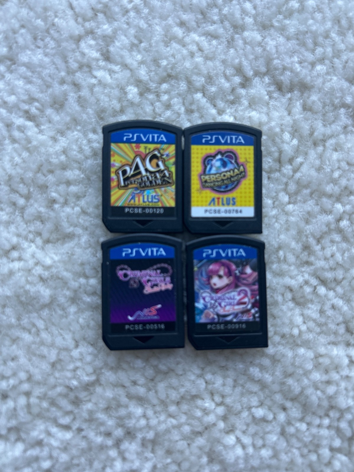 Both Persona 4 Golden+Criminal Girls/2 PlayStation PS Vita Games Lot CARTS Only