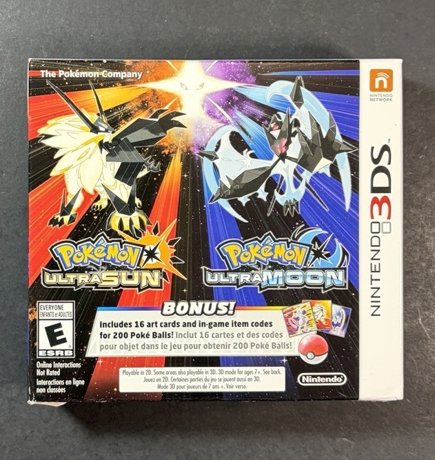Pokemon Ultra Sun Ultra Moon [ Veteran Trainer Dual Pack ] (3DS) NEW Shelf Wear