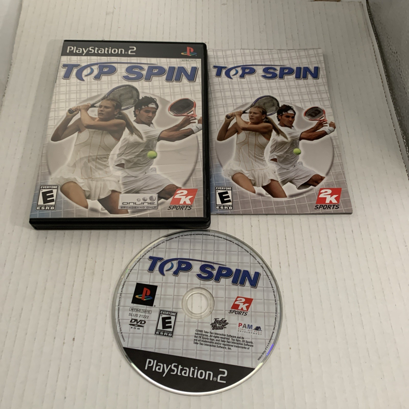 Mint Condition Top Spin Tennis – Playstation 2 PS2 – Complete See Pics & Store