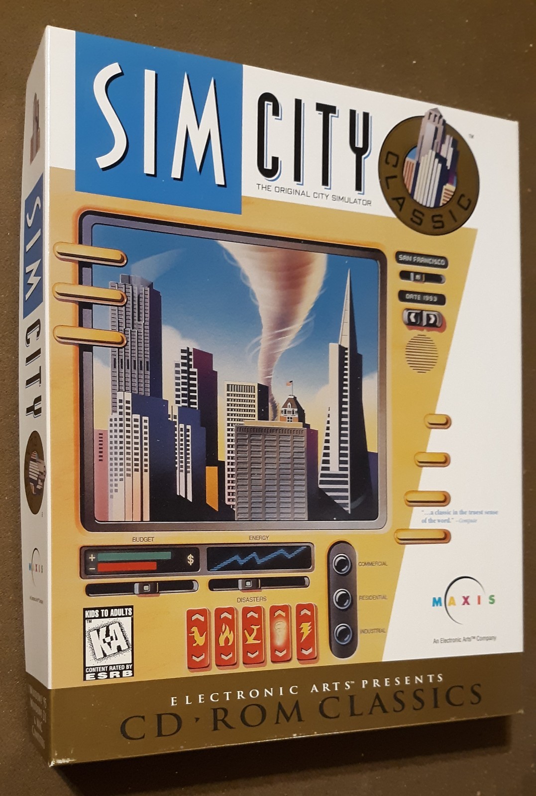 BOX Only for SIM CITY the Original City Simulator for IBM PC (NO CD)