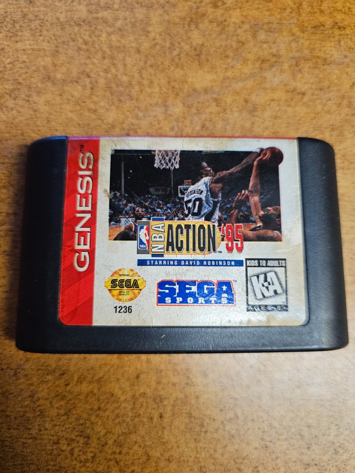 NBA Action ’95 Starring David Robinson (Sega Genesis, 1995)(TESTED)