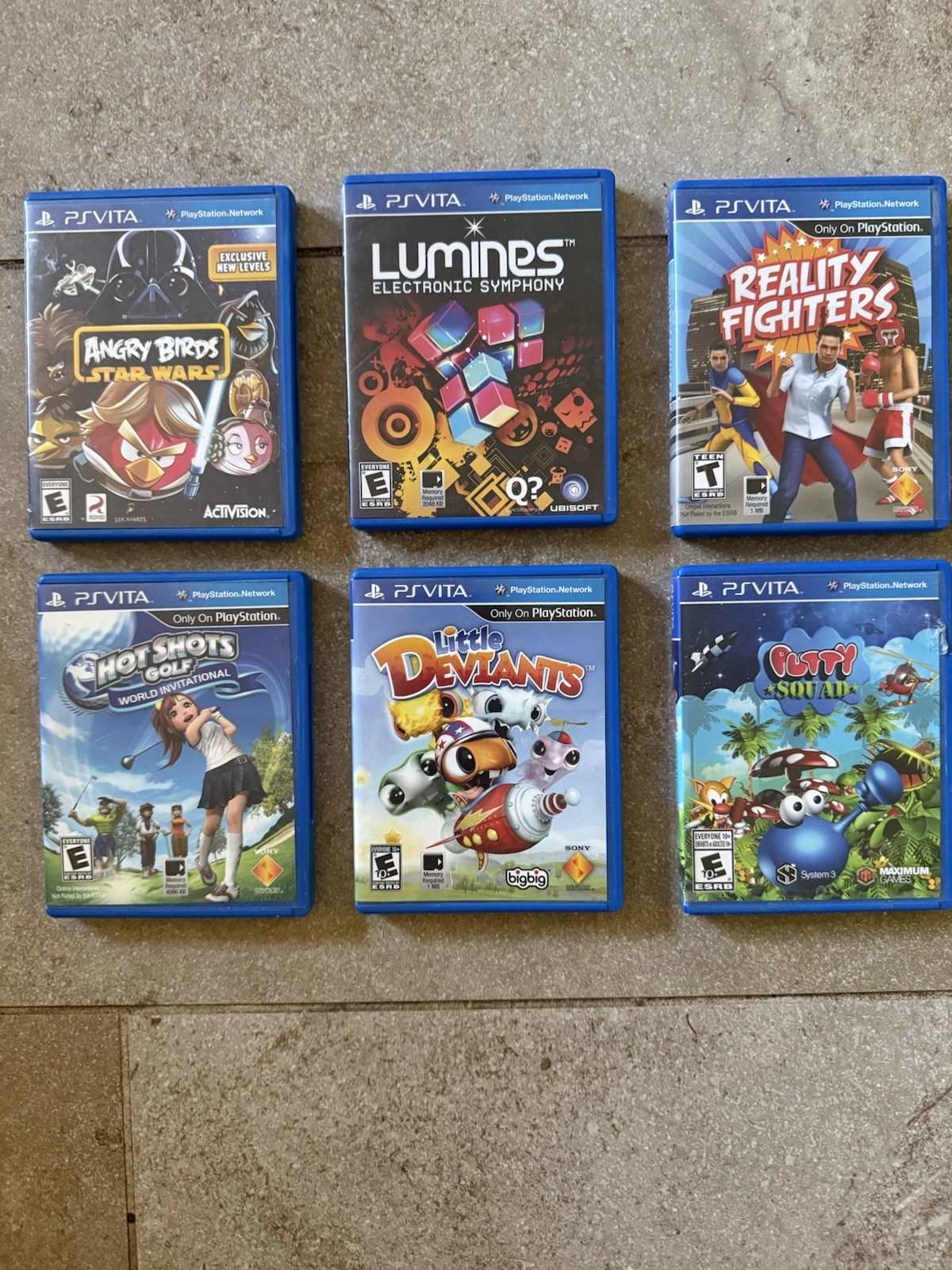 Playstation PS Vita Games Lot Of 6 Reality Fighters Little deviants Hot Shots