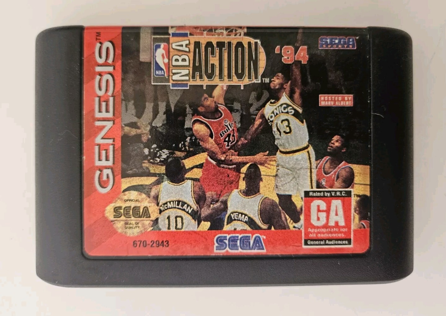 NBA Action ’94 Sega Genesis Cartridge