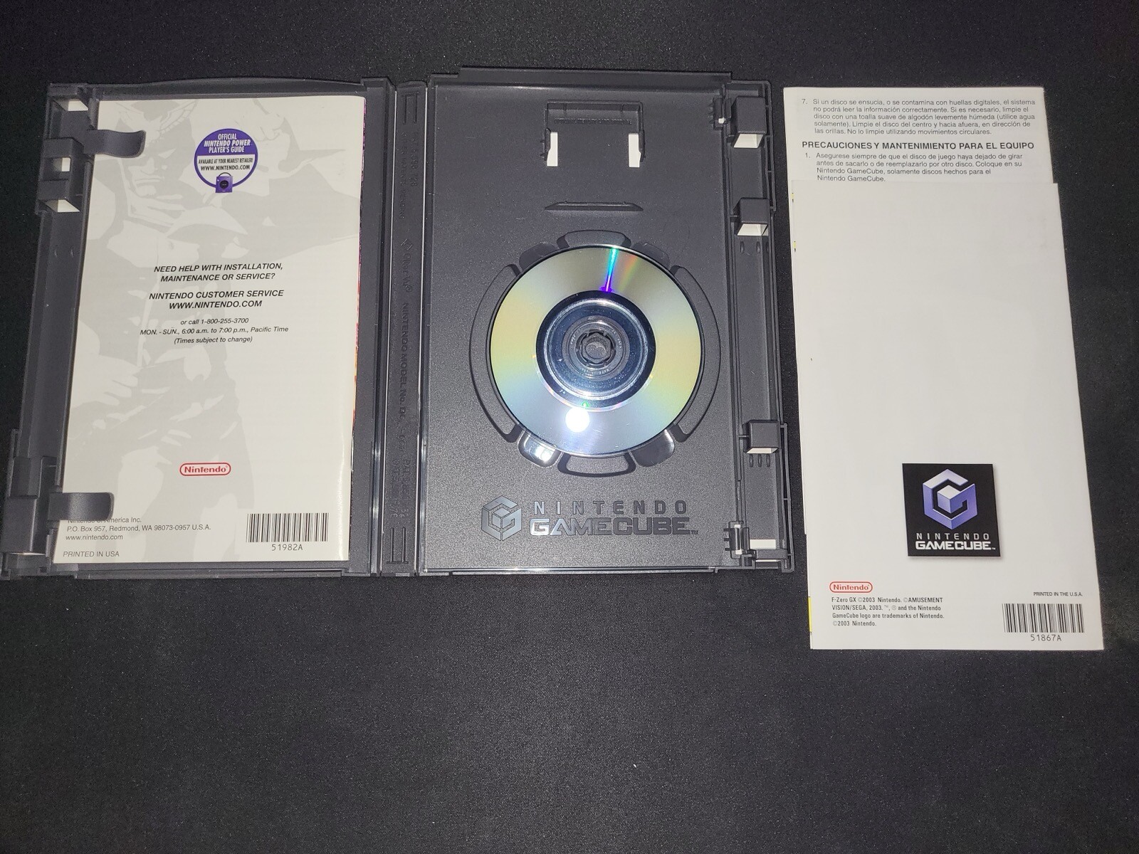 F-Zero GX Black Label Nintendo Gamecube EX+NM condition COMPLETE+protector!
